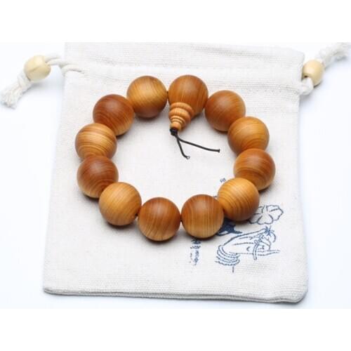 Natural Sandalwood Rosary Asia China Beautiful Sandalwood Exudes Aromatic Handmade Bangle