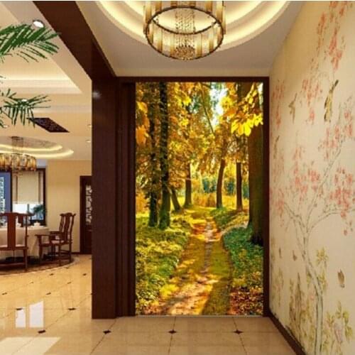 Beibehang Custom wallpaper 3d murals forest road path porch aisle corridor wallpaper living room bedroom decorative 3d wallpaper