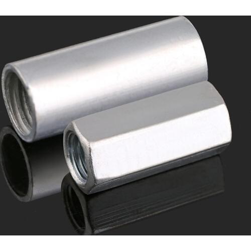 Galvanized envexed hexagonal nut/screw wire connection nut/extended round joint nut M6-M12 10PCS