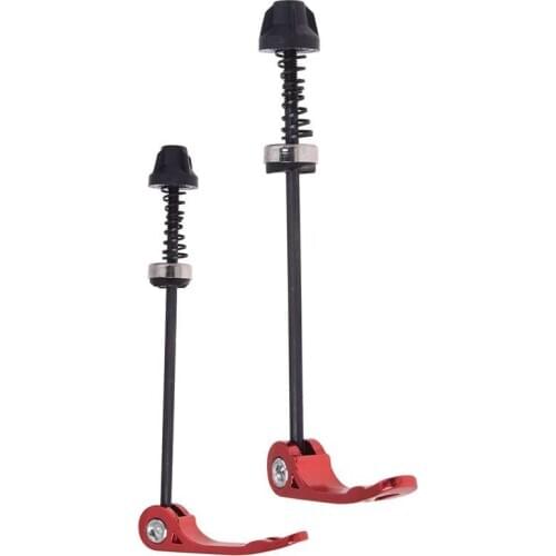 Pair MTB Bike Wheel Skewer Quick Release QR Front Rear Axle Red