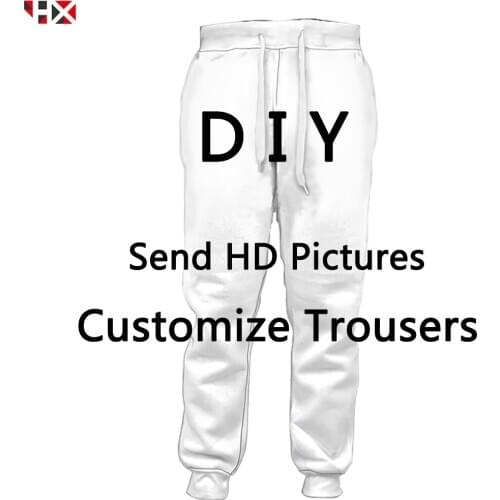 DIY Personalized Design Trousers Men/Women 3D Printed Own Picture/Star/Singer/Anime/Cartoon Casual Style Sweatpants X248
