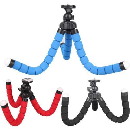 Mini Portable Large Flexible Spong Adjustable Octopus Tripod Phone Holder Mount Monopod Bracket Stand For iPhone Samsung Sony