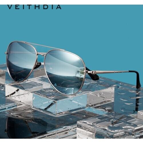 VEITHDIA SUNGLASSES Brand Classic Fashion Mens Polarized Mirror UV400 Glasses Eyewear Accessories Sunglasses For Men Women 8259