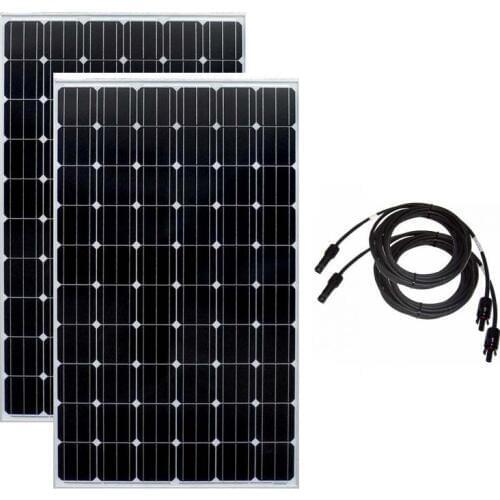 Solar Panel China 20v 250w 2 Pcs Zonnepanelen 500w 40v Solar Home System Solar Battery Motorhome Caravan Camping Car RV