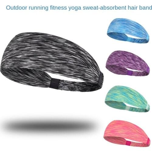 Sports headband outdoor running fitness yoga sweat-absorbent headband color men and women headscarves antiperspirant belt