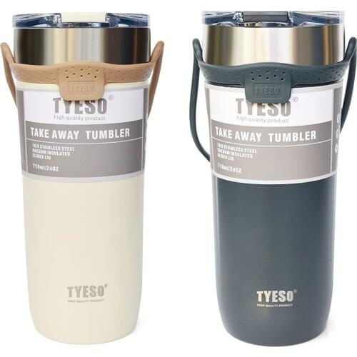 Silicone Handle Thermos Coffee Mug Cup Keep Hot Cold Beer Water Bottle Stainless Steel Tumbler Thermal Vacuum Insulated Cup