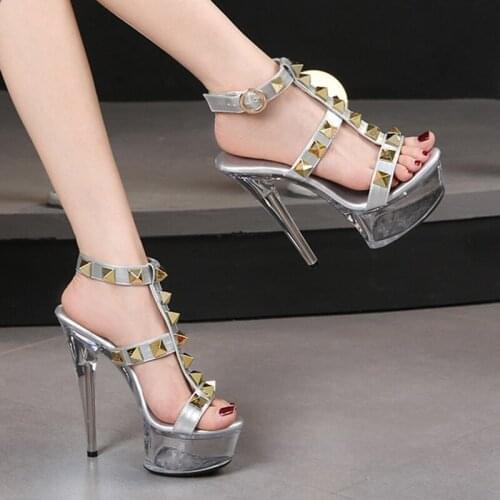 Transparent heel shoes women ladies sandals pumps summer fashion high heels women thin models