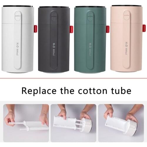 800ml Dual Nozzle Air Humidifier USB Aroma Diffuser with Silent Night Light Induction Sprayer for Home Office