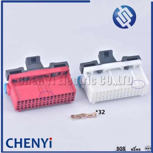 1 set 32 Pin red or white TPA-A/B Connector female ECU Automotive connector With terminal pin 12146448 12146447