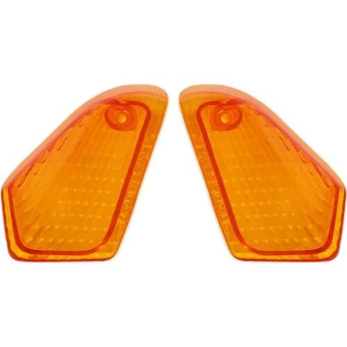 1 Pair Yellow Rear Led Turn Signal Light Covers Protector Case Fit for Kawasaki ZZR250 Motorbike - Left & Right