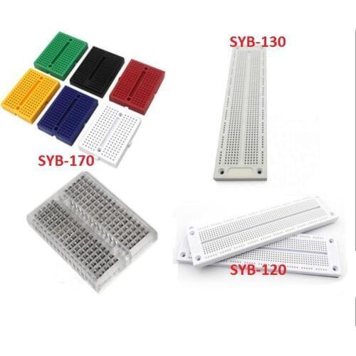 1PCS SYB-170 SYB-120 SYB-130 MB-102 MB102 Breadboard 830 Point 400 hole 760 Solderless PCB Test DIY Experiment PCB circuit board