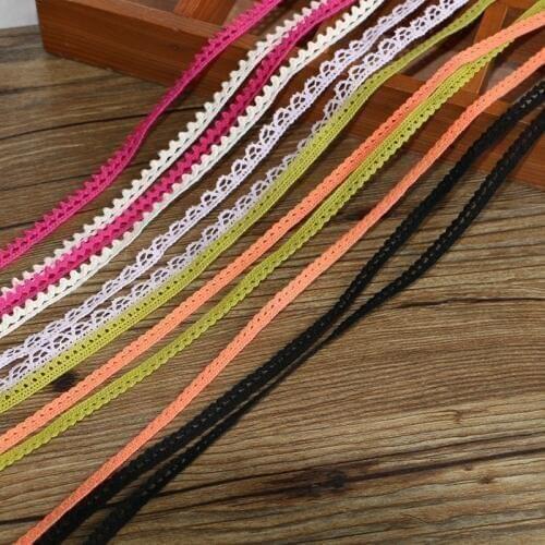 1CM 20 yard cotton yarn knitting lace accessories lace edge DIY hand-made clothes, tablecloth, sofa, curtain fabric material