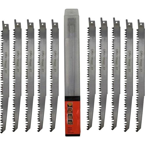 10pcs High Carbon Steel Reciprocating Saw Blades for Woodworking Saber Saw Blades for Reciprocating Saw Power Tools Supplies