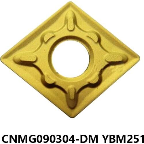 100% Original CNMG09 CNMG090304-DM YBM251 CNMG 090304 CNMG0903 Lathe Cutter Turning Tools Carbide Inserts CNC for Stainless Stee