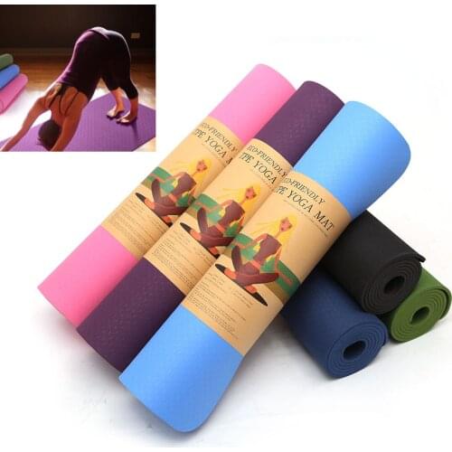 183CM*61CM*6MM TPE Non-slip Yoga Mats For Fitness Tasteless Brand Pilates Mat Gym Exercise Sport Mats Pads