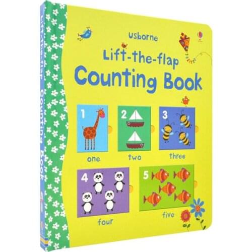 3D Usborne lift the flap counting book flip picture board book kids small children early education parent child reading play