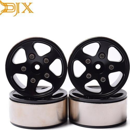 4pcs 1.9" Beadlock Wheel Rims 12mm Hex Hub For 1/10 Axial SCX10 90046 D90 D110 TF2