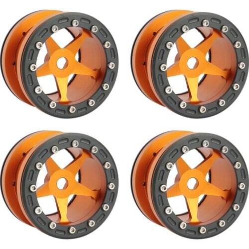 4Pcs Metal 2.2 Beadlock Wheel Rim Hub for 1/10 RC Crawler Car Axial SCX10 RR10 Wraith 90048 Traxxas TRX4