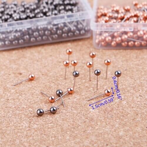 400pcs Round Plastic Head Steel Point Push Pins Map Thumb Tacks Pin Office School Supplies C5AE