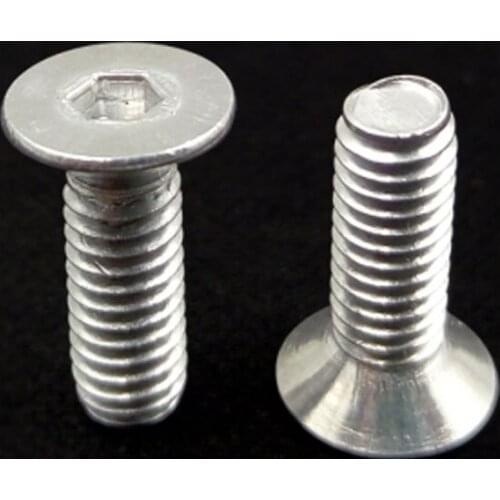 5PCS hex socket Screw Flat head Aluminum Bolt 6063 Screws 16-40mm Length M8