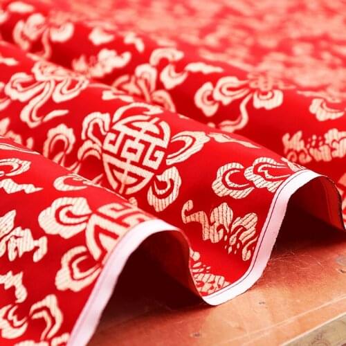 Satin gold pattern brocade jacquard fabrics for sewing cheongsam curtain dress DIY material