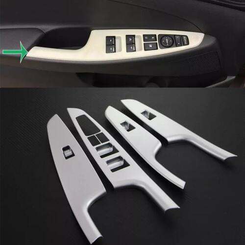 Car Accessories Interior Decoration ABS Door Armrest Window Switch Lift Button Cover Trim For Hyundai Tucson 2015 Car-styling