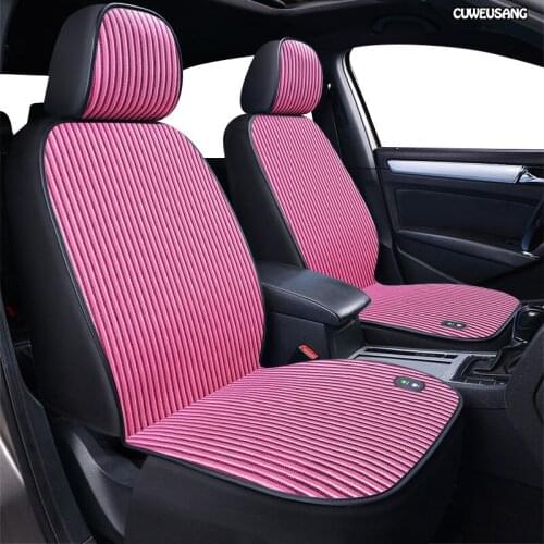 CUWEUSANG 12V Heated car seat cover For Range Rover sport Land Rover discovery freelander evoque Range Rover Velar car seats