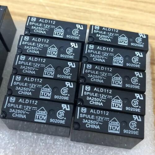 Free Shipping 100% new original relay 10pcs/lot ALD112 ALD112W DC12V 4PIN 3A Can replace G5NB-1A-DC12V