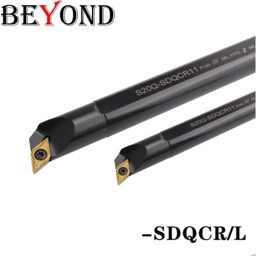 BEYOND SDQCR S16Q-SDQCR11 S25S-SDQCR11 Internal 20mm lathe tool holder turning tool carbide inserts cnc S20R SDQCR11 DCMT11t308