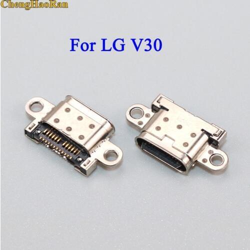 ChengHaoRan 1pcs For LG V30 Micro mini USB Charging jack Connector Socket charger Port Dock plug type-c type c Female
