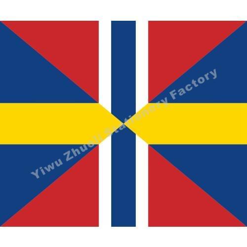 Sweden and Norway Union Jack Flag 1844 120X100cm (3x5FT) 120g 100D Polyester Double Stitched High Quality Banner Free Shipping