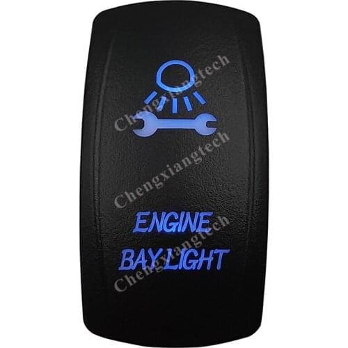 Engine Bay Light Car Boat Blue Led Lasor 5 Pin Rocker Toggle Switch On Off 12v 24v Marine Grade for Carling Arb Narva 4x4