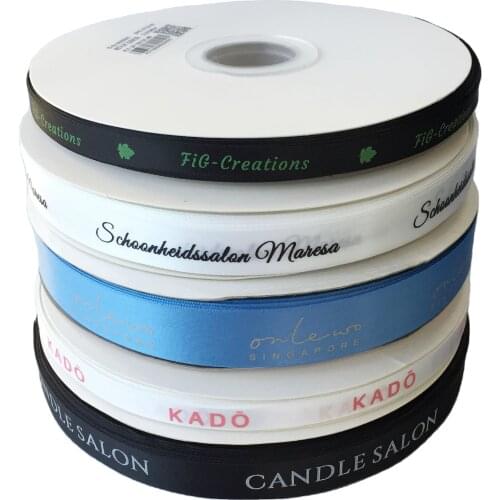 Custom High Quality Crafts Satin printed ribbons Roll For Gift Wrapping