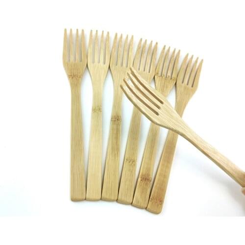 Organic Wood Cutlery Natural Fork Spoon Natural Coconut Palm Coconut Forks for Coconut shell bowl Bamboo Fork Cutlery
