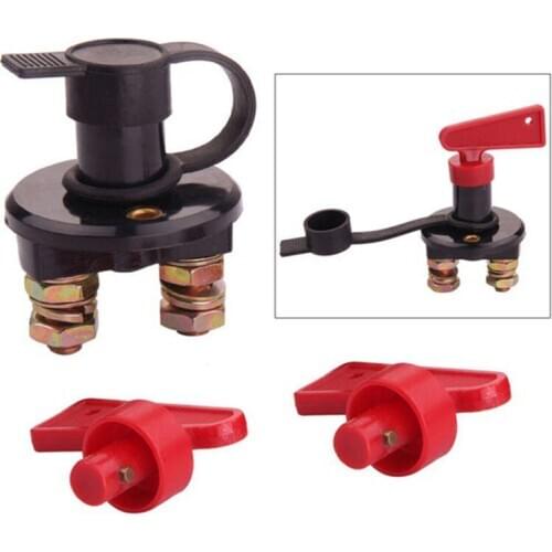 Battery Isolator Disconnect Cut OFF Power Kill Switch for Marine Car Boat RV ATV Vehicles With 2 Keys (Type I 1 pcs)