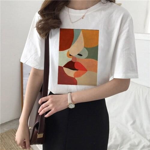 Graphic Printing Summer New Arrival Cartoon Casual Women Tops Fashion Womens Tees Loose Harajuku Female O-neck T-shirts