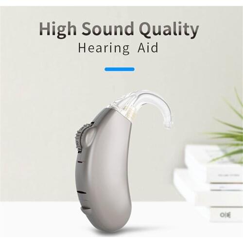 Best Behind The Ear Sound Amplifier Adjustable Earhook Hearing Aid Care for The Elderly Deafness Headset Earphone Powerful