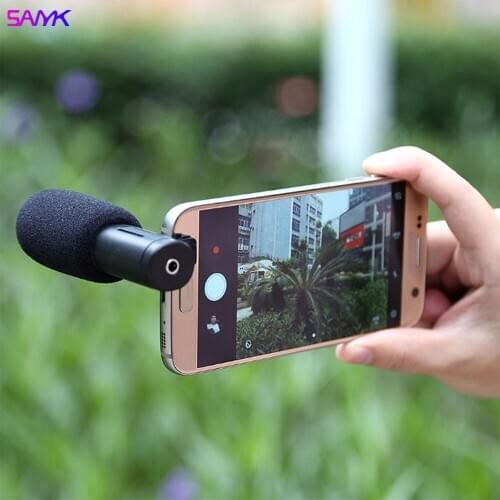 SANYK 3.5mm Mini Microphone Video Shooting Recording Microphone Suitable For Mobile Phone SLR Camera Computer Sound Card