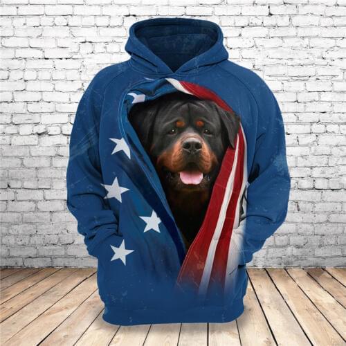 2019 Men Sweatshirt German Shepherd Pug Poodle Doberman French bulldog Shih tzu Pomeranian Rottweiler 3D Pets Printed Hoodies