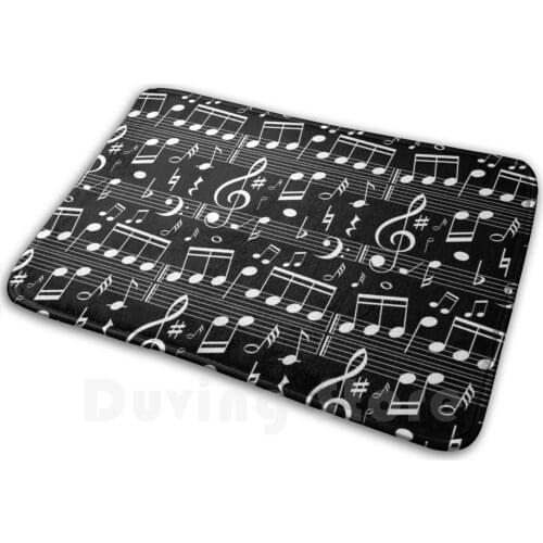 Musical Notes , Music Player Composer Pianist Gift Mat Rug Carpet Anti-Slip Floor Mats Bedroom Guitar Guitarist Music Musician