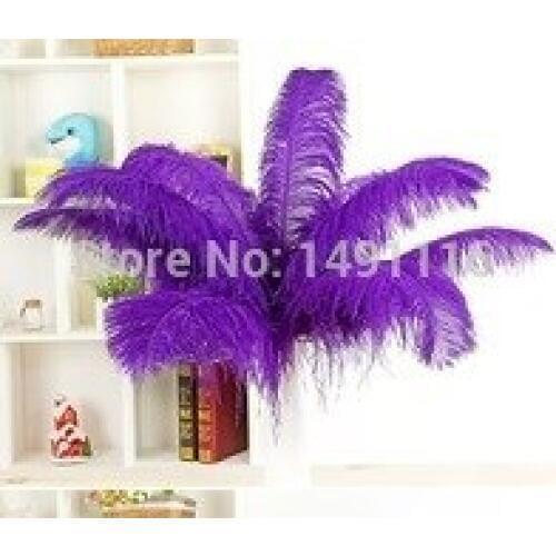 Wholesale 10 pcs/ lot high quality Purple ostrich feathers 18-20inches /45-50cm DIY jewelry decoration / wedding celebration