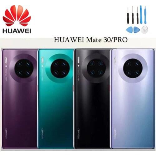 Original Huawei Mate 30/30 Pro Glass Battery Back Cover + Camera Lens Frame Rear Door Housing Case Replacement Part Free Tools