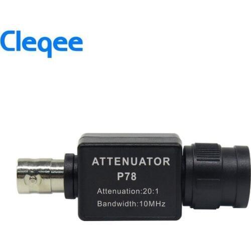 Cleqee P78 20:1 Signal Attenuator 10MHz Bandwidth Oscilloscope Accessories BNC Adapter Oscilloscopio HT201 Upgrade Version