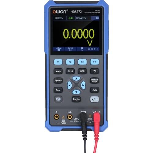 OWON HDS272 Digital Oscilloscope 2-in-1 Handheld Multimeter 2 Channels Lab Oscilloscope Digital True-RMS Oscilloscope Test Meter
