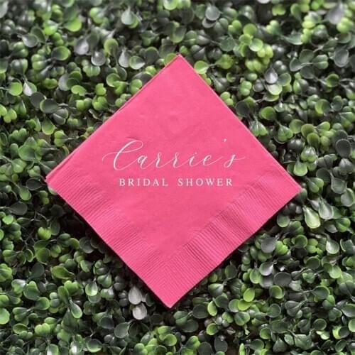 Personalized Bridal Shower Napkins - Bridal Shower - Rehearsal Dinner - Custom Engagement Party Napkins