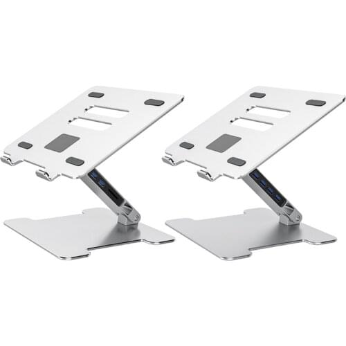 ORICO 4 Port USB3.0/SD Foldable Laptop Hub Stand Aluminum Notebook Riser Bracket