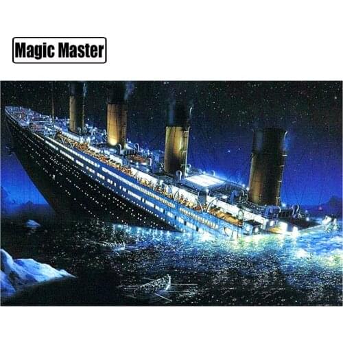 Full Square/Round Drill 5D DIY Diamond Painting "Titanic ship" Embroidery Cross Stitch 5D Home Decor Gift