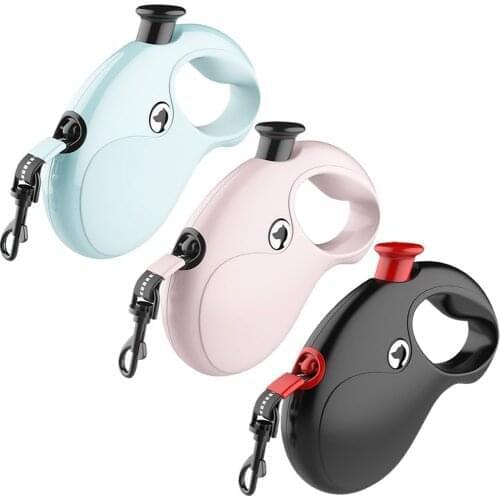 Dog Leash Retractable 16ft Reflective for Small Pet with Lock Free