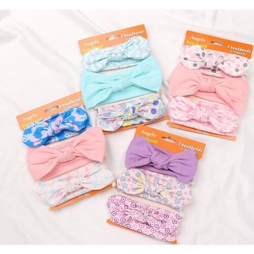 3pcs/lot Baby Girl Headbands Elastic Bowknot Infant Princess Hairband 0-24Months Newborn Headwrap Hair Accessories