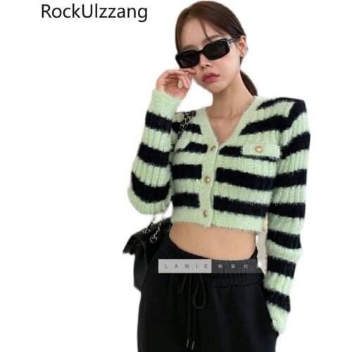 Женские полосатые футболки Rockulzzang China At AliExpress